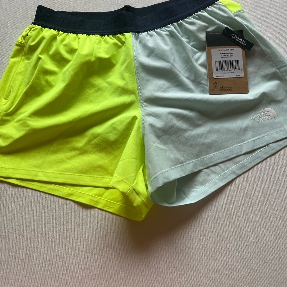 The North Face Wander Shorts Womens Medium Neon‎ / Blue Running Outdoor Athletic